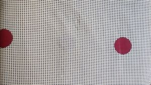 Bagru Red Polka Dots Hand Block Printed Cotton FABRIC-HF6392