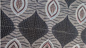 Black Ajrakh Hand Block Printed Cotton FABRIC-HF6388