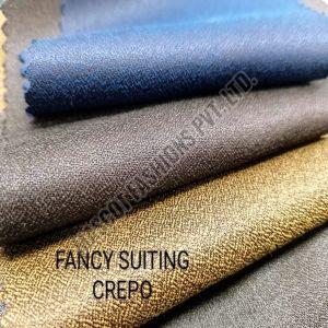 Plain Polyester Crepo Fancy Suiting Fabric, Technics : Machine Made