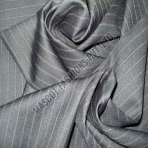 Striped Polyester Tropical Fancy Suiting Fabric, Color : Grey