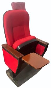 Red Auditorium Chair With Writing Pad
