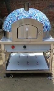 3.5 Feet Wood Fired Pizza Oven, Power Source : Gas