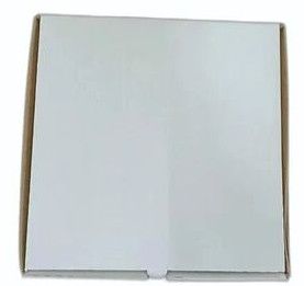 Kraft Paper Plain White Corrugated Pizza Boxes 7X7X1.5 Inches