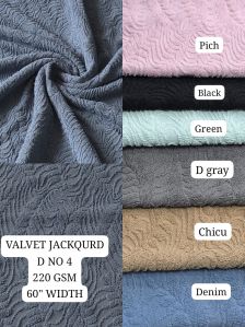 Velvet Jacquard Polyester Fabric