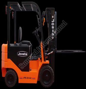 Steel 2 Ton Electric Forklift Truck, Color : Orange