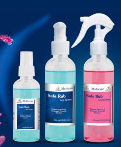 100ml Safe Rub Hand Sanitizer, Form : Liquid, Packaging Type : Blue