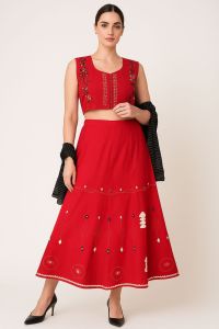 Cotton Ladies Lehenga Choli Set XL Wedding Wear, Festival Wear