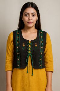 Womens Cotton Vestcoat Sleeveless