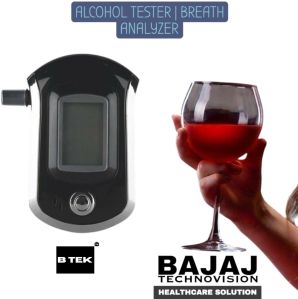 Semi Automatic Alcohol Breath Analyser, Color : Black