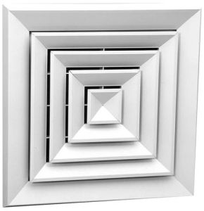 Steel Powder Coated Ceiling Air Diffuser, Color : White