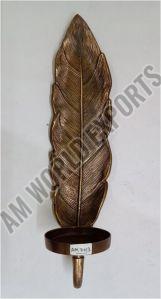 Decorative Feather Leaf Wall Sconce Candle Holder