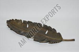Aluminium Feather Shaped Decorative Platter for Trinket Tray