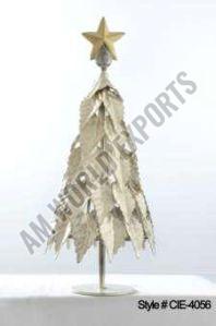 Iron Golden Pointed Leaf Christmas Tree, Color : Champagne