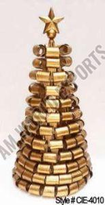 Iron Golden Rolled Metal Christmas Tree, Color : Bronze