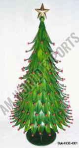 Iron Green Metal Christmas Tree with Berries, Color : Red, Gold