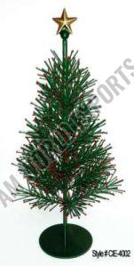 Iron Green Wire Christmas Tree with Berries, Color : Red, Gold
