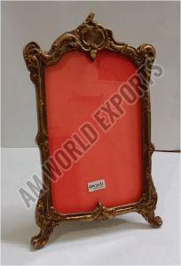 Brass/metal Alloy Ornate Antique Brass Photo Frame for Home Decor
