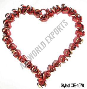 Red Bell Heart Shaped Wreath, Shape : Heart-shaped