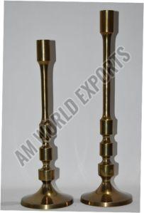 Aluminum Sleek Cylindrical Taper Candle Holder Set