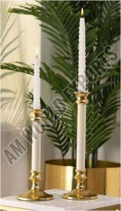 Two Tone Modern Taper Candle Holder Set OF 2 Pcs