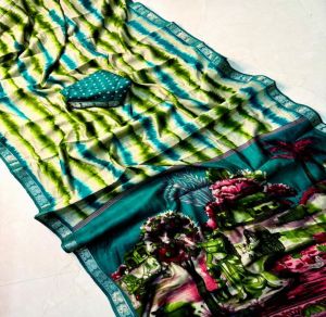 Soft Mangalagiri Silk Sarees  with Pen Kalamkari Design