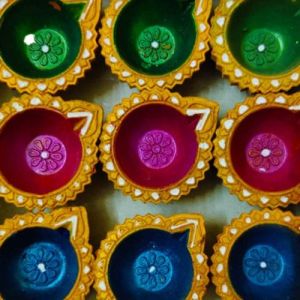 Clay Decorative Diya, Packaging Type : Brown