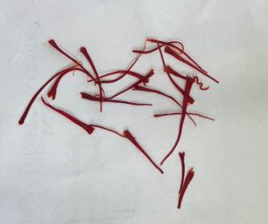 Hand Processed Organic Kashmiri Mongra Saffron, Color : Deep Red