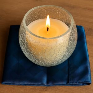 Crack Rolly Polly Glass Candle