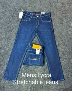Mens Stretchable Faded Denim Jeans All Sizes, Length : 41-42 Inch