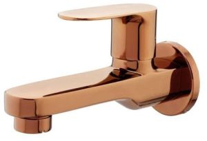 Polished Brass Long Body Bib Cock, Color : Rose Gold