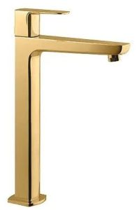 Polished Brass Long Neck Pillar Cock, Color : Rose Gold