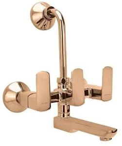 Polished Brass Wall Mixer Telephonic Shower, Color : Rose Gold