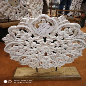 Decorative MDF Tabletop Display Floral Carving Panel