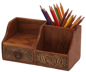 Decorative Wood Utility Organizer Floral Drawer Box