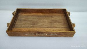 Rectangular Heart Quote Handle Wooden Tray