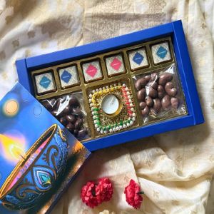 Chocolate Coated Nut Diya Gift Box