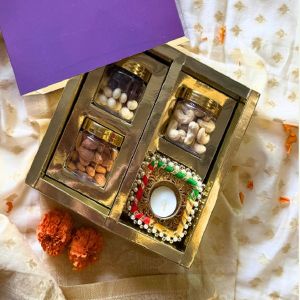 Diya And Nut Chocolate Gift Box