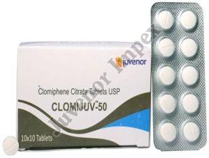 Clomiphene Citrate 50mg Tablets, Brand Name : Clomijuv