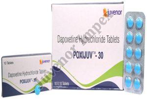 Dapoxetine Hydrochloride 30mg Tablets, Brand Name : Poxijuv