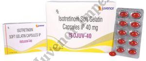 Isotretinoin 40mg Soft Gelatin Capsules, Brand Name : Isojuv-40