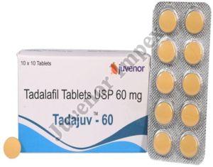 Tadalafil 60mg Tablets, Brand Name : Tadajuv-60
