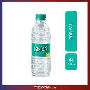 Bisleri 200 Ml Water Bottles Case OF 48 Bottles  ₹216/- Per Case