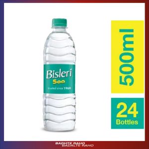 Bisleri 500 Ml Packaged Drinking Water Case OF 24 Bottles  ₹216/- Per Case
