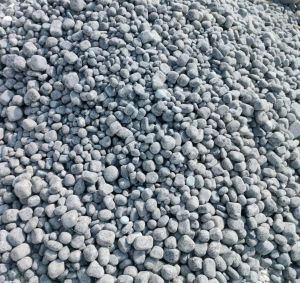 Non Polished Natural Granite Pebble Stone, Color : Black