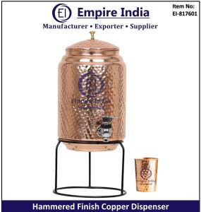 Hammered Finish Copper Water Dispenser