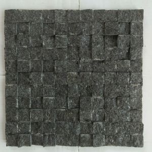 Smooth Finish 300x300mm Black Granite Mosaic Tile