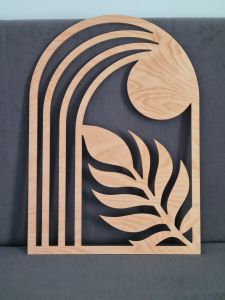 Artistic MDF Moon Leaf Arch Wall Panel