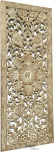 Decorative Mango Floral Carved Accent Wall Panel
