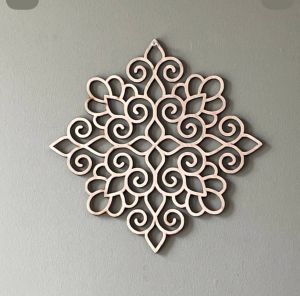 Decorative MDF Spiral Petal Diamond Wall Panel