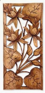 Decorative Sheesham Floral Vine Carved Wall Panel